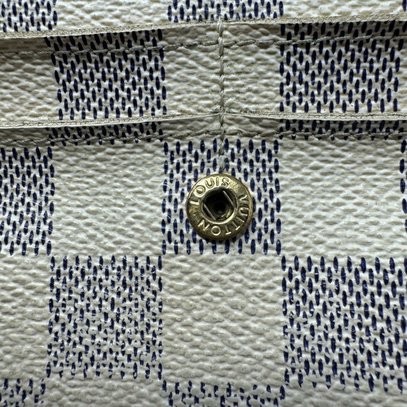 10273 Louis Vuitton Damier Azur Portefeuille Sarah Long Bifold Wallet - Picture 12 of 14